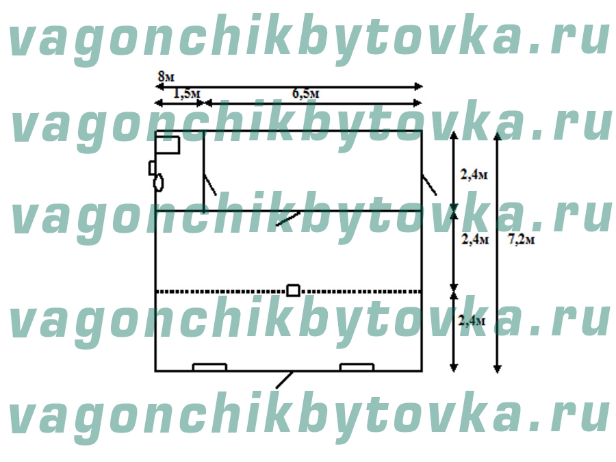 Магазин модульный из 3-х шт БК 8м